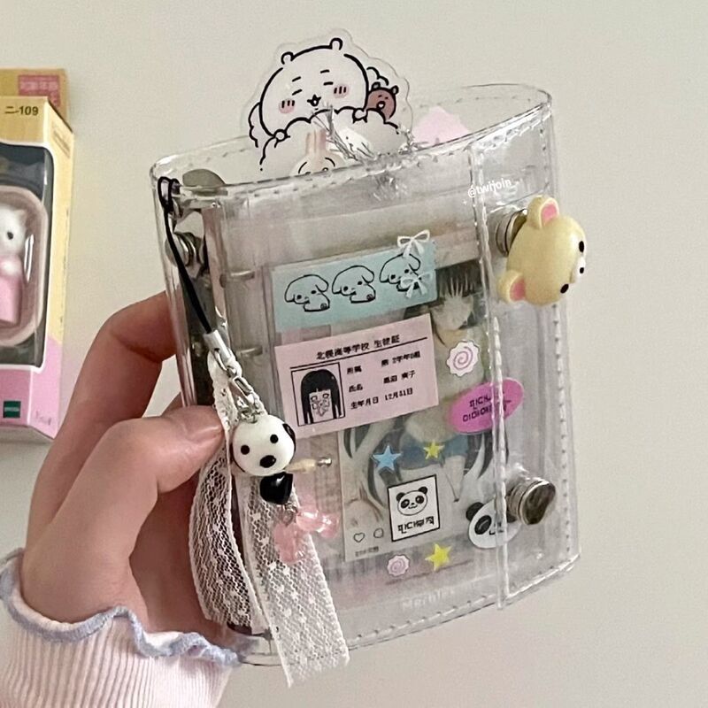 Xiaohongshu Same Style M5 Loose-Leaf Notebook Pvc Transparent DIY Small Card Storage Album Notebook Diary Xiaohongshu Same Style M5 Loose-Leaf Notebook Pvc Transparent DIY Small Card Storage Album Notebook Diary