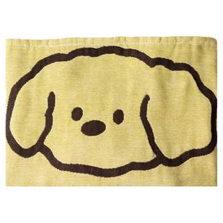 小狗枕巾纯棉可爱一对全棉枕头巾家用柔软吸汗透气防头油单人