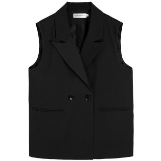 Black suit vest for women spring and autumn outer wear vest