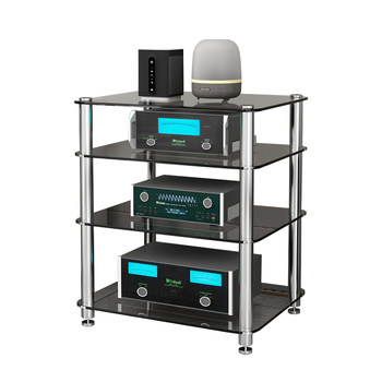 Audio rack amplifier cabinet tempered glass equipment rack