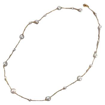 18k gold sea water baby's breath star necklace