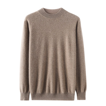 Cashmere sweater men 100% pure cashmere half turtleneck sweater business casual luxury men's thickened warm sweater Cashmere sweater men 100% pure cashmere half turtleneck sweater business casual luxury men's thickened warm sweater