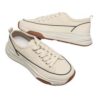 爱小丫联名【王小毒】北海道●4.3厚底增高帆布鞋女溶解底小白鞋