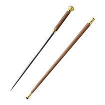 Walking stick sword Longquan rosewood sword for the elderly hiking round head solid wood non-slip portable mountain climbing cane sword unedged
