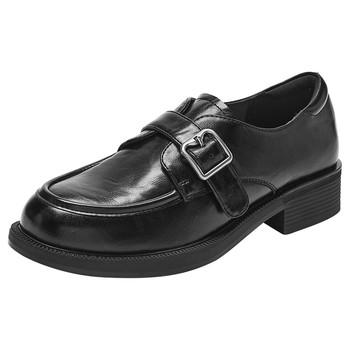 Hot air thick-soled loafers british style small leather shoes