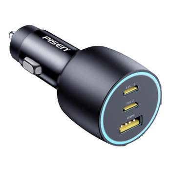 Pinsheng 165w car charger one-to-three huawei and apple fast charging