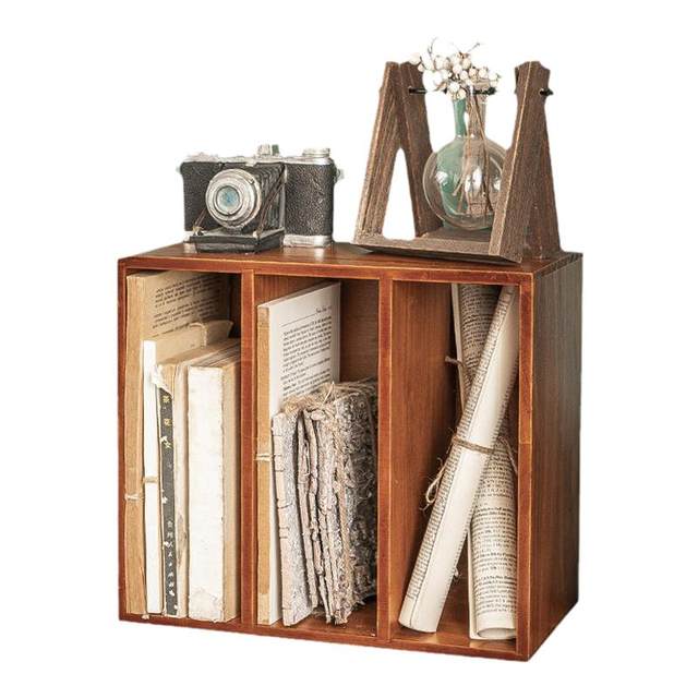 Songchuan Home Old Bookshelf Simple Solid Wood Desktop