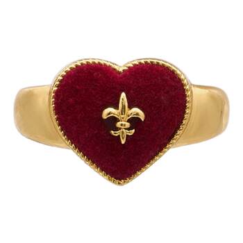 Oups gaorong cheng xiao's same style iris seal ring velvet iris love open ring original design