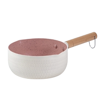 Neige plat Pan Lait Pan Nonstick Bébé en pierre médicale Complément de cuisson au lait à chaud Une personne Bubble Noodles Petit-cuisinières Pan induction 920Y