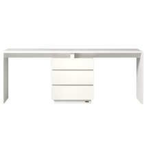 Quanyou Home Modern Simple Desk Home Retractable Double Office Study Desk Cabinet 126385F