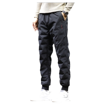 Playboy cold-proof down pants mens winter thickened warm outer duck down cotton pants casual long pants mens