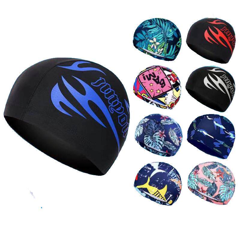 Silicone adult spandex swimming cap for men and women, high elasticity, comfortable and non-stretchy, Korean fashion swimming cap for students and children