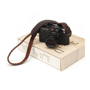 ສາຍສາຍກ້ອງກ້ອງ camin micro single woven lanyard digital retro lanyard SLR Leica Fuji cowhide shoulder strap