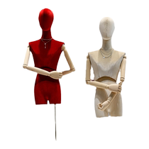 Han Edition Vêtements Magasin de vêtements Suede Suede Modèle Suede Prop Femme Demi-Body Stand Full Body Color Kinder Waist Shelf Show Shelf