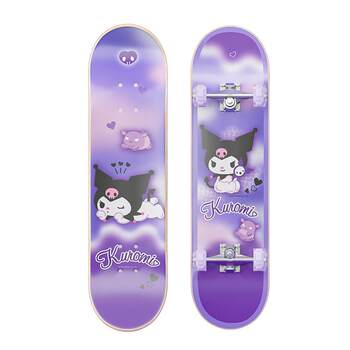 Kuromi children's skateboard anti-slip sandpaper aurora wheel