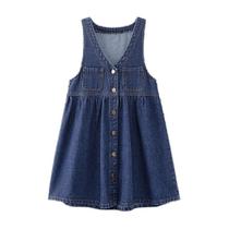 Zuoxi Girls Dress Autumn 2024 New Suit Denim Skirt Spring and Autumn Suspender Skirt Childrens Fashionable Skirt