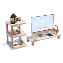 Desktop computer monitor heightening bracket office workstation computer desktop rack storage items