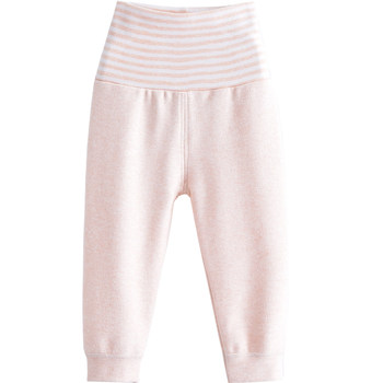 Baby high waist belly button protection male baby crotchless pajamas