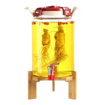 Lan Lan special bottle for soaking wine with ginseng soaking wine glass bottle thickened with faucet household high-end sealed soaking wine jar