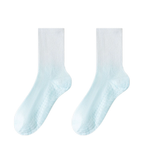 Sports socks for women spring and autumn solid color yoga socks for women summer fitness non-slip cotton socks with shark pants stockings