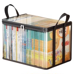 Old Book Storage Box Magic Tool, Large Capacity Book Organizer, Student Dormitory Bookshelf Book Bag, Transparent Moisture-Proof and Dust-Proof Bag