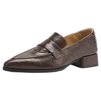 Saturday pointed toe loafers women's autumn and winter french style shoes