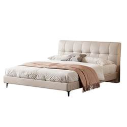 Tianxi 스타일 현대 단순한 상단 층 Cowhide 침대