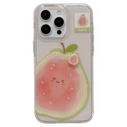Summer Ins 회전 만화 과일 적용 가능한 Apple 15 모바일 케이스 iPhone 16 Promax New 15 Promax 여성 13 Creative Niche 16 Pro Cute 14 Pro Full Cover Protection Case