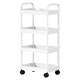 Trolley mobile multi-layer floor-standing storage rack