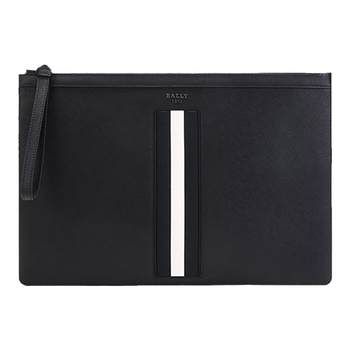 Bally men's coated cowhide leather clutch