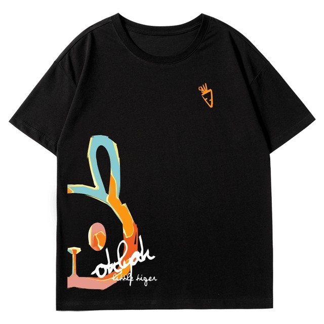 Fashion brand loose short-sleeved pure cotton round neck summer dress