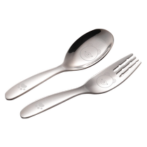 316 stainless steel childrens spoon fork Yuanbao spoon baby eating spoon soup spoon baby spoon 729