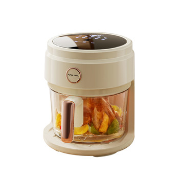 Apixintl air fryer household 4l visual glass multi-function knob control electric fryer