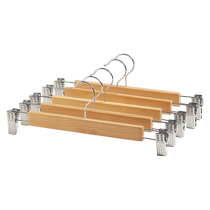 Solid Wood Trouser Clips Home No-Scratched Dress Clip Wardrobe Pants Clip Hotel Clothing Store Pants Rack Hung Pants Special Hanger