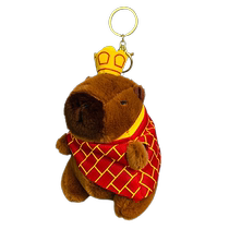 Kapibala water guinea pig car key chain chain plush doll female exquisite cute school bag pendant jewelry