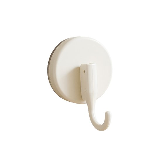 
Cream-colored vacuum suction cup hook without punching, powerful large load-bearing kitchen bathroom toilet towel back door stick hook
