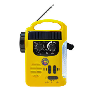 Hand-operated emergency power generation multi-function radio