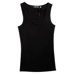 Sports tight vest men's pure cotton slim-fit bottoming solid color I-shaped outer wear square collar sweat vest summer trend