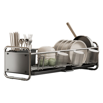 Solid steel dish drain rack