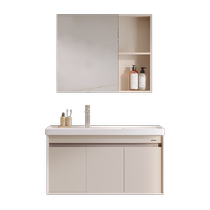 Wrigley Shuyue bathroom cabinet ceramic integrated basin wash basin cabinet combination cream style bathroom cabinet wash table