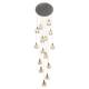 Villa crystal stairwell overhead chandelier large chandelier
