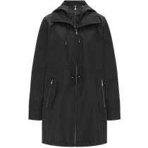 Navigare Italian small sailing black loose mid-length windbreaker womens autumn casual waist slimming coat