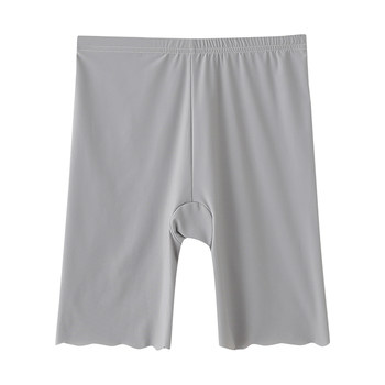 Summer seamless ice silk pants ຄວາມປອດໄພຂອງແມ່ຍິງຂະຫນາດໃຫຍ່ໄຂມັນ mm ສັ້ນພາກສ່ວນບາງ leggings ຕ້ານແສງສະຫວ່າງ 200 catties pants ຫ້າຈຸດ