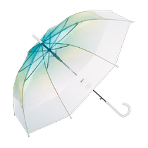 Wpc long handle transparent umbrella gradient color umbrella large diameter double umbrella rainproof high value fashion design Japanese style
