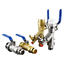 All copper floor heating valve straight PPR32 inlet and return water filter ball valve 1 inch geothermal water distributor ball valve main valve sleeve valve