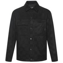 (Imitation suede) Lilanz official jacket mens 2024 autumn business casual lapel embossed mens jacket jacket