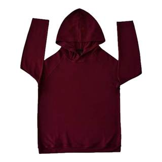 H AND E 原创童装2025春季新款女童装黑红双色打底衫春夏款连帽衫