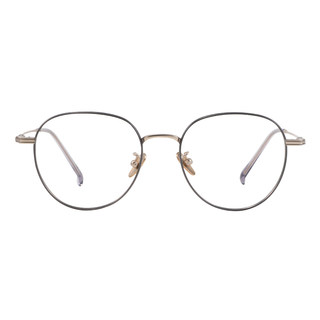超轻纯钛圆框近视眼镜女文艺素颜大框显脸小可配度数防蓝光眼睛框