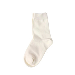 Milky yellow slimming Japanese pile socks jk pure cotton white socks women's mid-calf cotton socks calf summer thin long tube spring and autumn style