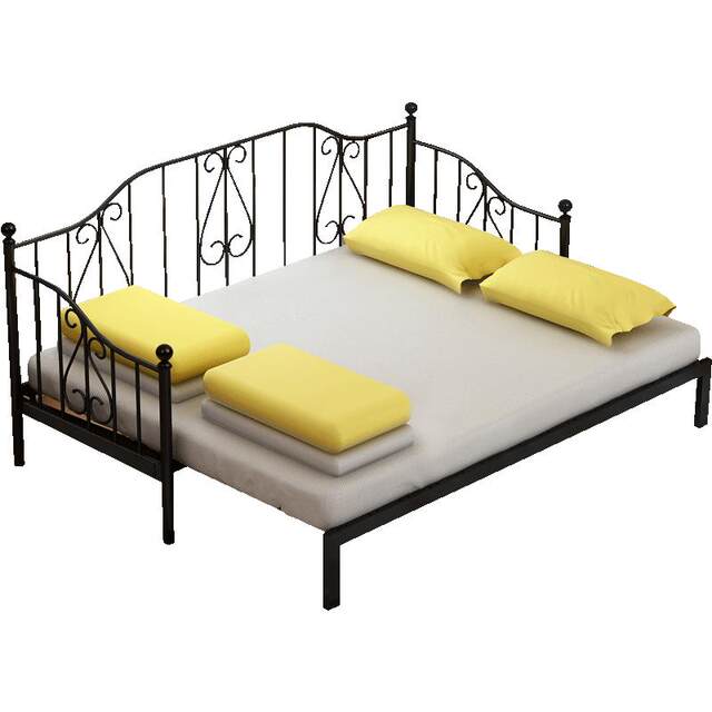 European style multi-function retractable pulling double bed